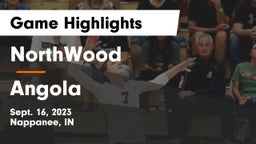 NorthWood  vs Angola Game Highlights - Sept. 16, 2023