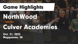 NorthWood  vs Culver Academies Game Highlights - Oct. 21, 2023