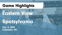 Eastern View  vs Spotsylvania  Game Highlights - Oct. 5, 2023