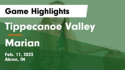 Tippecanoe Valley  vs Marian  Game Highlights - Feb. 11, 2023