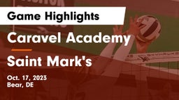 Caravel Academy vs Saint Mark's  Game Highlights - Oct. 17, 2023