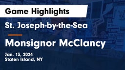 St. Joseph-by-the-Sea  vs Monsignor McClancy Game Highlights - Jan. 13, 2024