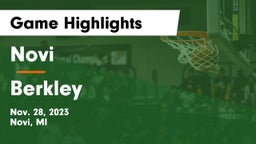 Novi  vs Berkley  Game Highlights - Nov. 28, 2023