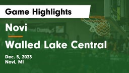 Novi  vs Walled Lake Central  Game Highlights - Dec. 5, 2023