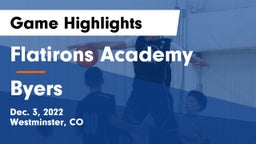 Flatirons Academy vs Byers  Game Highlights - Dec. 3, 2022