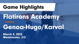 Flatirons Academy vs Genoa-Hugo/Karval  Game Highlights - March 4, 2023