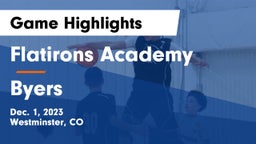 Flatirons Academy vs Byers  Game Highlights - Dec. 1, 2023