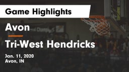 Avon  vs Tri-West Hendricks  Game Highlights - Jan. 11, 2020