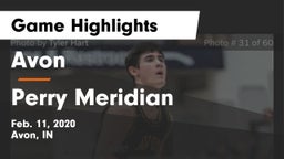 Avon  vs Perry Meridian  Game Highlights - Feb. 11, 2020