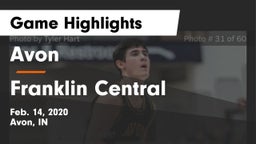 Avon  vs Franklin Central  Game Highlights - Feb. 14, 2020