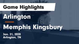 Arlington  vs Memphis Kingsbury Game Highlights - Jan. 21, 2020