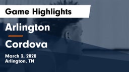Arlington  vs Cordova  Game Highlights - March 3, 2020