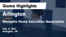 Arlington  vs Memphis Home Education Association Game Highlights - Feb. 8, 2021