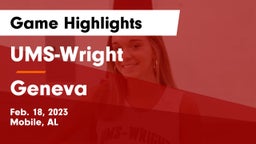 UMS-Wright  vs Geneva  Game Highlights - Feb. 18, 2023