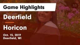 Deerfield  vs Horicon Game Highlights - Oct. 15, 2019