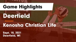 Deerfield  vs Kenosha Christian Life Game Highlights - Sept. 18, 2021