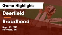 Deerfield  vs Broadhead Game Highlights - Sept. 16, 2023