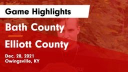 Bath County  vs Elliott County Game Highlights - Dec. 28, 2021