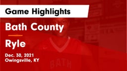 Bath County  vs Ryle  Game Highlights - Dec. 30, 2021