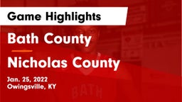 Bath County  vs Nicholas County  Game Highlights - Jan. 25, 2022