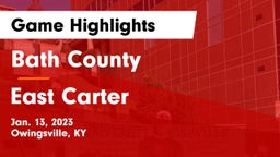 Bath County  vs East Carter  Game Highlights - Jan. 13, 2023