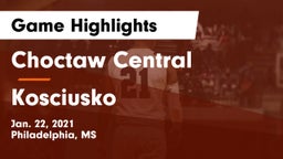 Choctaw Central  vs Kosciusko  Game Highlights - Jan. 22, 2021