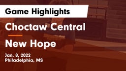 Choctaw Central  vs New Hope  Game Highlights - Jan. 8, 2022