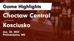 Choctaw Central  vs Kosciusko  Game Highlights - Jan. 20, 2023