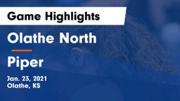 Olathe North  vs Piper  Game Highlights - Jan. 23, 2021