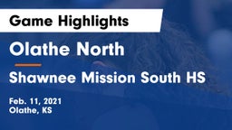 Olathe North  vs Shawnee Mission South HS Game Highlights - Feb. 11, 2021