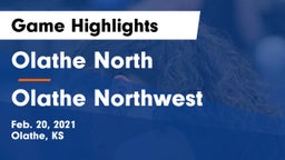 Olathe North  vs Olathe Northwest  Game Highlights - Feb. 20, 2021