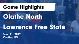 Olathe North  vs Lawrence Free State  Game Highlights - Jan. 11, 2022