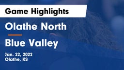 Olathe North  vs Blue Valley  Game Highlights - Jan. 22, 2022