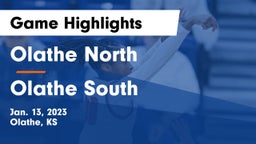 Olathe North  vs Olathe South  Game Highlights - Jan. 13, 2023