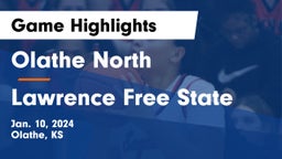 Olathe North  vs Lawrence Free State  Game Highlights - Jan. 10, 2024