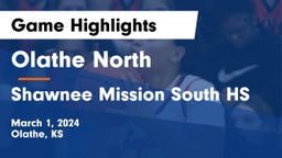 Olathe North  vs Shawnee Mission South HS Game Highlights - March 1, 2024