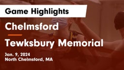 Chelmsford  vs Tewksbury Memorial Game Highlights - Jan. 9, 2024