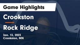 Crookston  vs Rock Ridge  Game Highlights - Jan. 13, 2023