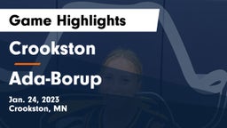 Crookston  vs Ada-Borup  Game Highlights - Jan. 24, 2023