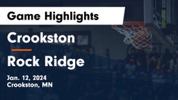 Crookston  vs Rock Ridge  Game Highlights - Jan. 12, 2024