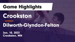 Crookston  vs Dilworth-Glyndon-Felton  Game Highlights - Jan. 10, 2022