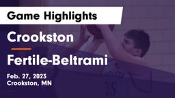 Crookston  vs Fertile-Beltrami  Game Highlights - Feb. 27, 2023