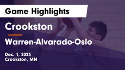 Crookston  vs Warren-Alvarado-Oslo  Game Highlights - Dec. 1, 2023