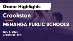 Crookston  vs MENAHGA PUBLIC SCHOOLS Game Highlights - Jan. 6, 2024