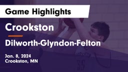 Crookston  vs Dilworth-Glyndon-Felton  Game Highlights - Jan. 8, 2024