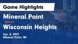 Mineral Point  vs Wisconsin Heights  Game Highlights - Jan. 8, 2022
