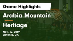 Arabia Mountain  vs Heritage  Game Highlights - Nov. 12, 2019