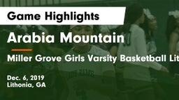 Arabia Mountain  vs Miller Grove  Girls Varsity Basketball Lithonia, GA  Game Highlights - Dec. 6, 2019