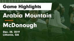 Arabia Mountain  vs McDonough  Game Highlights - Dec. 28, 2019
