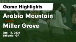 Arabia Mountain  vs Miller Grove  Game Highlights - Jan. 17, 2020